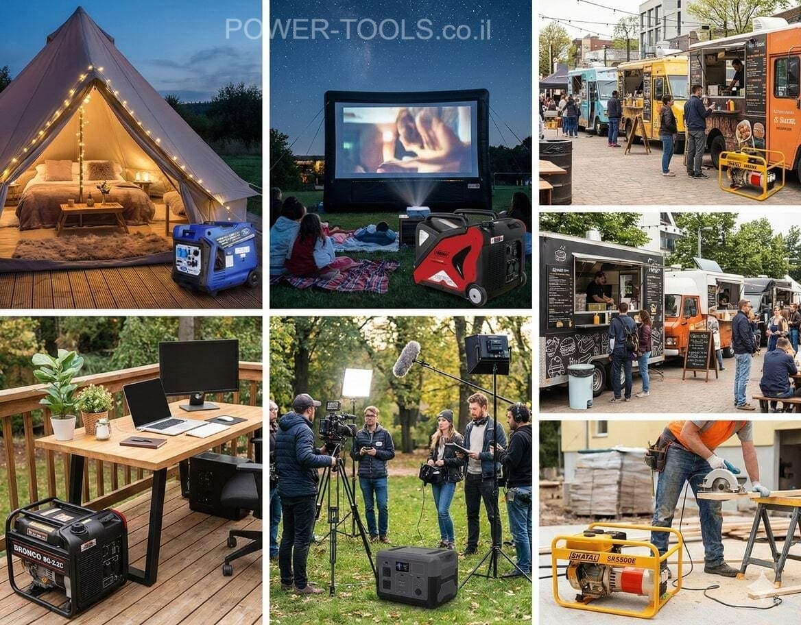שימושים מפתיעים לגנרטור שכור - מקולנוע בחצר ועד גלמפינג