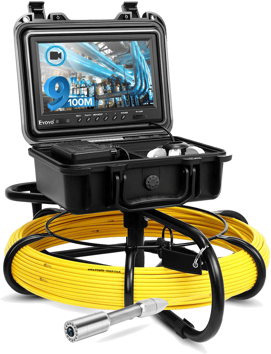 מצלמת צינור לצילום קו ביוב וצינורות מבפנים להשכרה