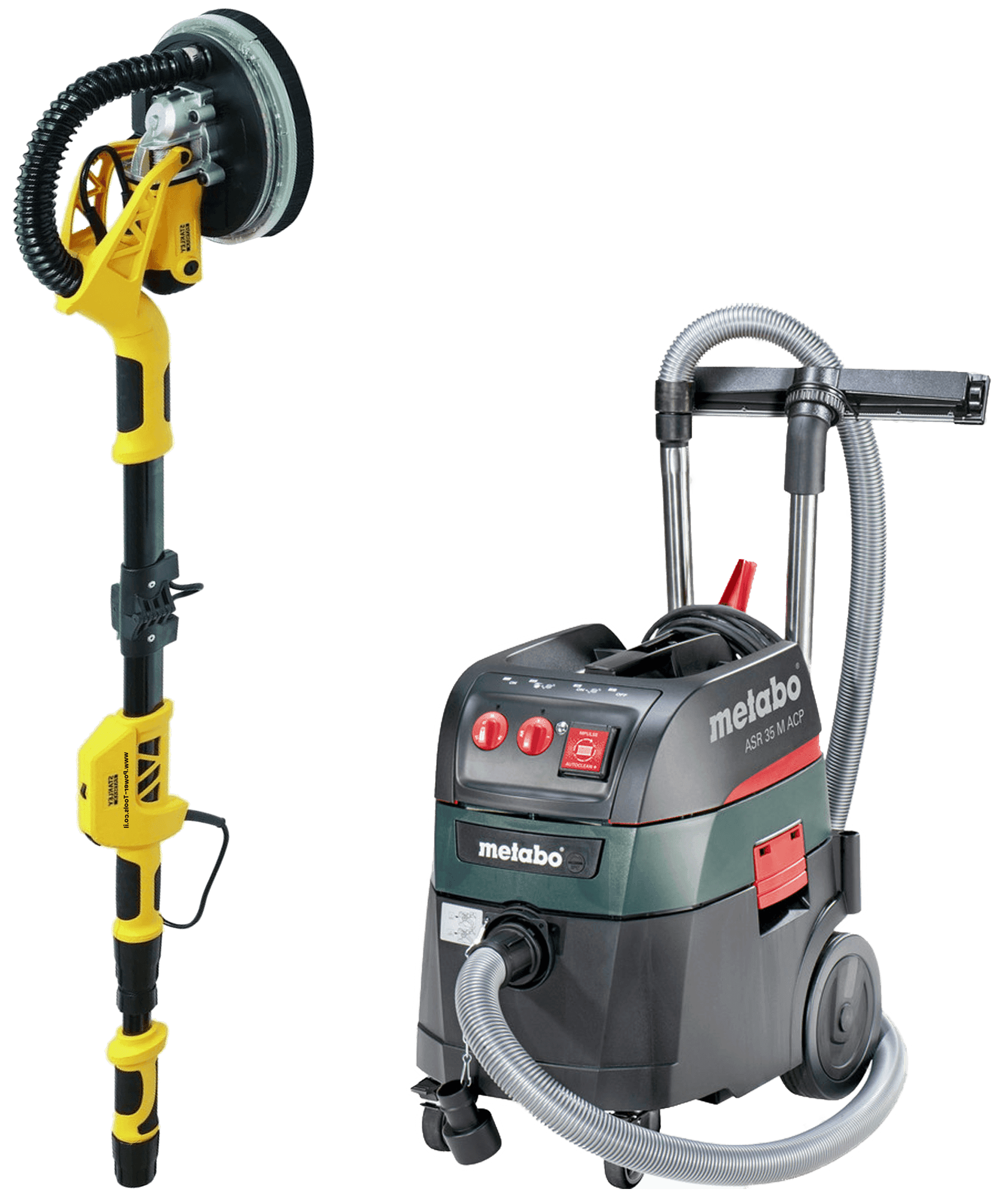 השכרת סט מלטשת קירות ושואב אבק