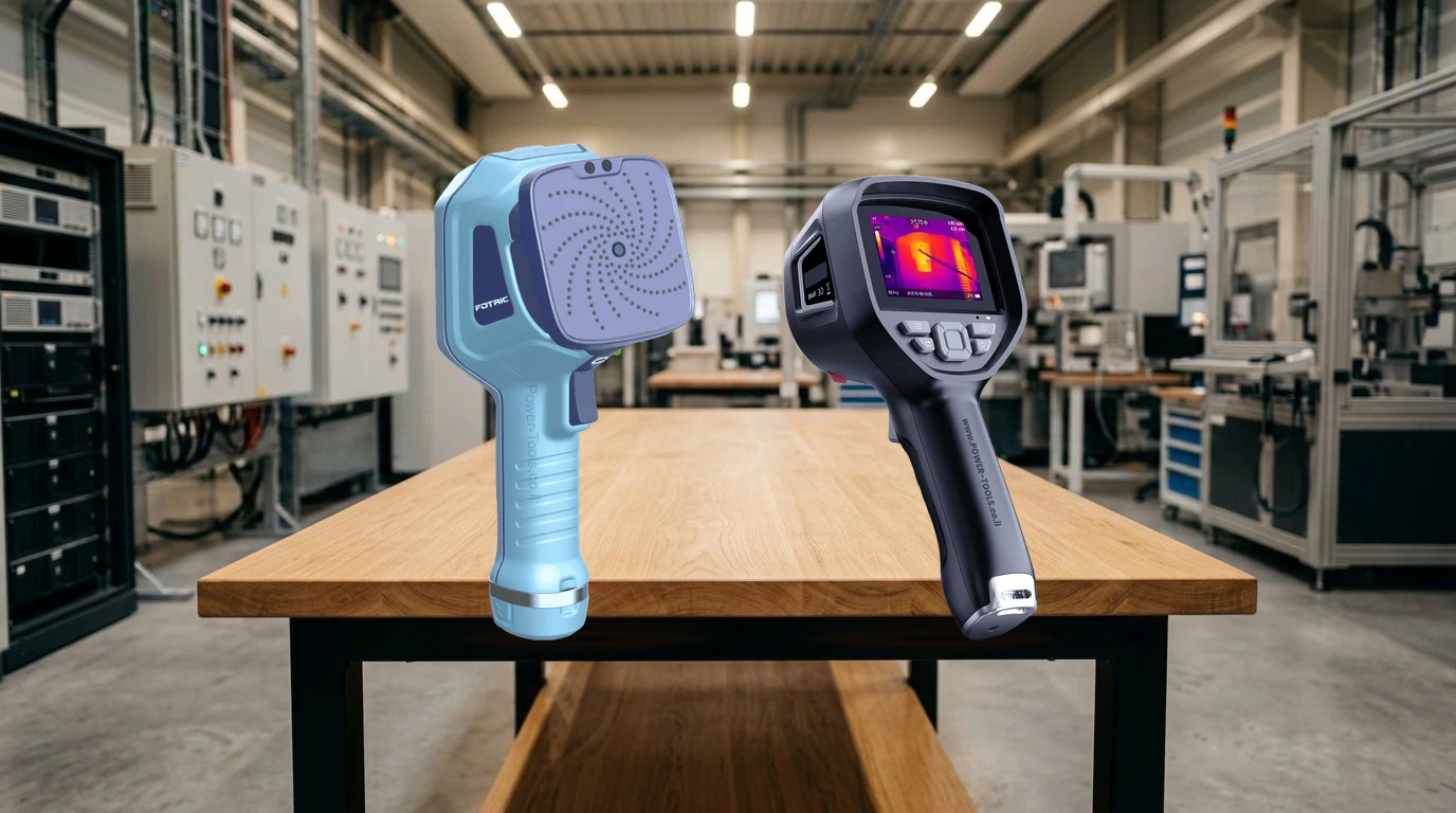 מצלמה אקוסטית מול מצלמה תרמית - Power-Tools מצלמה אקוסטית או מצלמה תרמית - השוואת מכשירי אבחון ודיאגנוסטיקה תעשייתית מ-Power-Tools