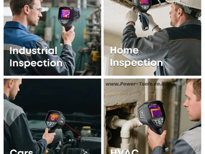 איתור מגע רופף וחימום יתר בלוח חשמל - Power-Tools איתור חימום יתר במגעים חשמליים - זיהוי מגע רופף במפסק זרם בעזרת מצלמה תרמית מ-Power-Tools