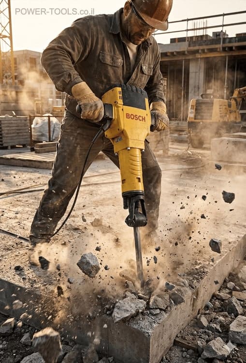 השכרת קונגו ופטישי חציבה - עוצמה מוחצת - Power-Tools השכרת פטיש חציבה לחציבה ושבירה של בטון - קונגו