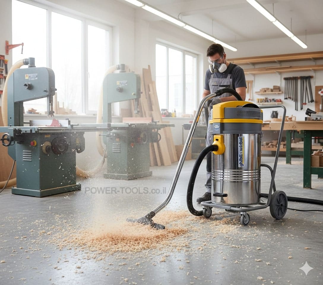 השכרת שואב אבק תעשייתי - סביבת עבודה נקייה ובריאה - Power-Tools השכרת שואב אבק תעשייתי